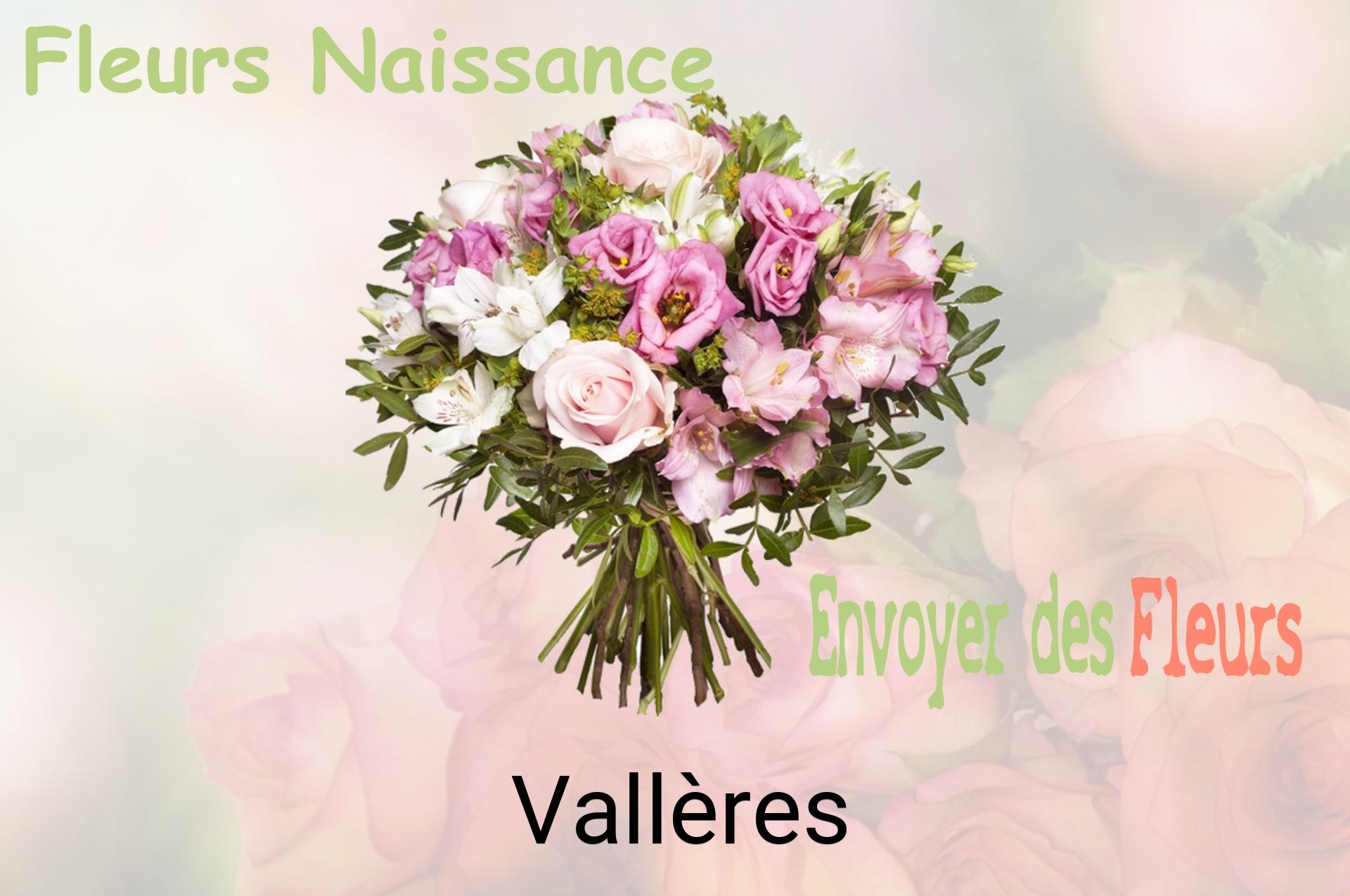 Bouquet de fleurs de naissance livré à Vallères