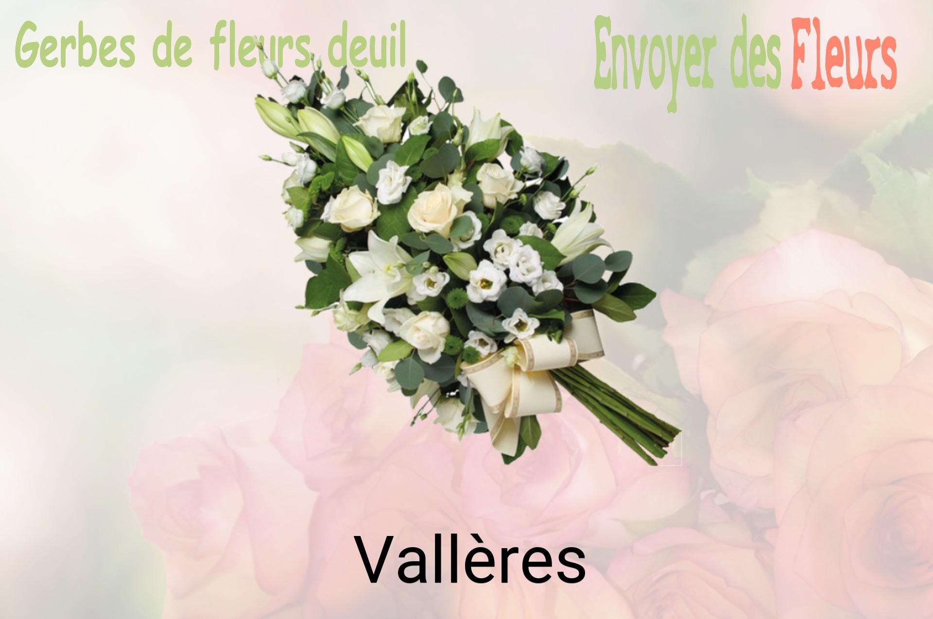 Gerbe de fleurs de deuil livrée à Vallères